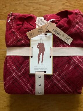 Victoria's Secret Red Plaid Thermal Pajama Set